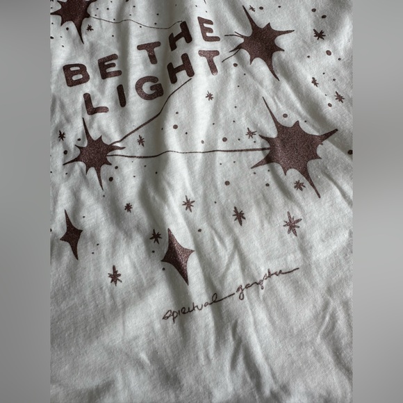 Spiritual Gangster | XS low back tank top with bronze stars be the light NWT - Picture 2 of 7